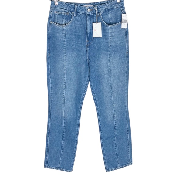 Good American Denim - Good American Good Vintage Clean Seams High Rise Straight Leg Jeans 12/31 NWT